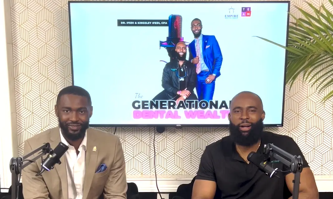 Generational Dental Wealth Podcast hosts, Kingsley Ifedi, CPA and Dr. Jamine Ifedi